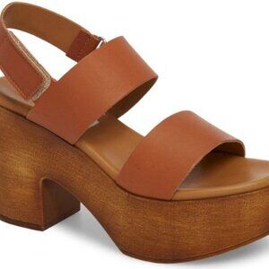 Steve Madden Marena Slingback Platform Sandal in Brown - 8-8.5